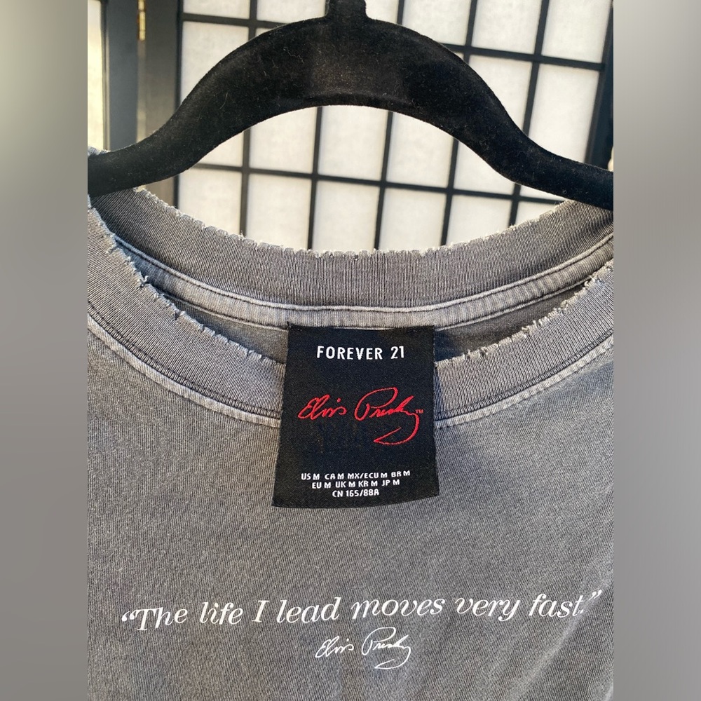 Elvis Presley Long Sleeve Crop Top Shirt